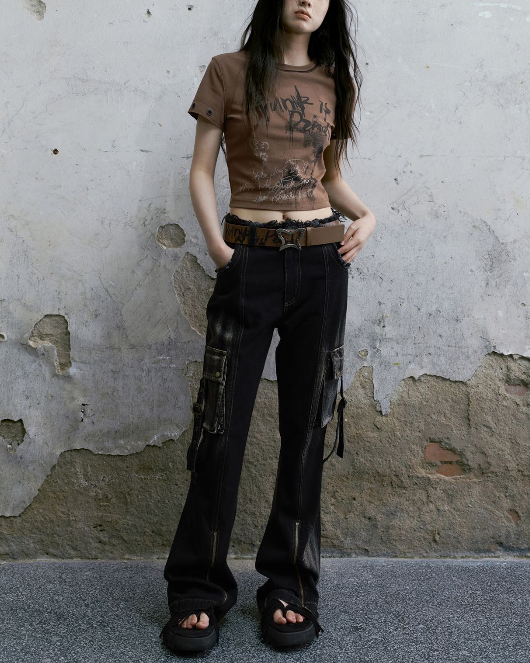 Butterfly Metal Buckle Belt　AC004