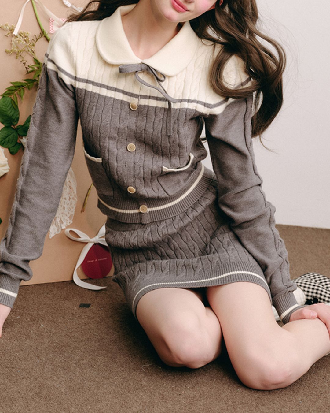 Cable Knit Mini Skirt　BT005