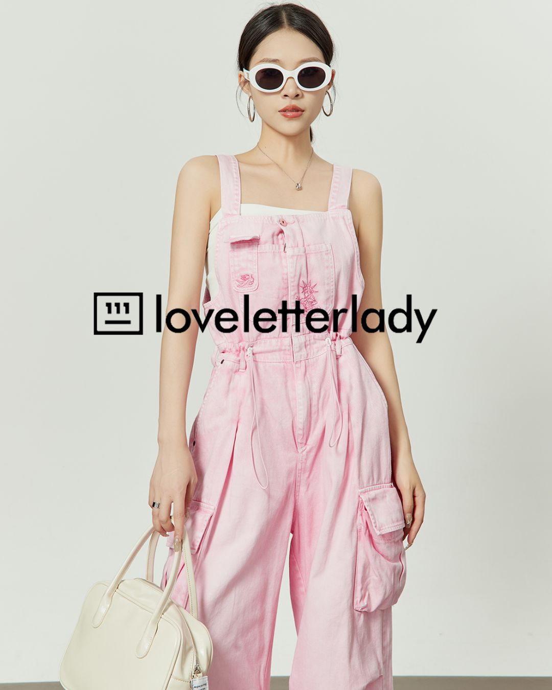 Pink Work Denim Overalls　BT038