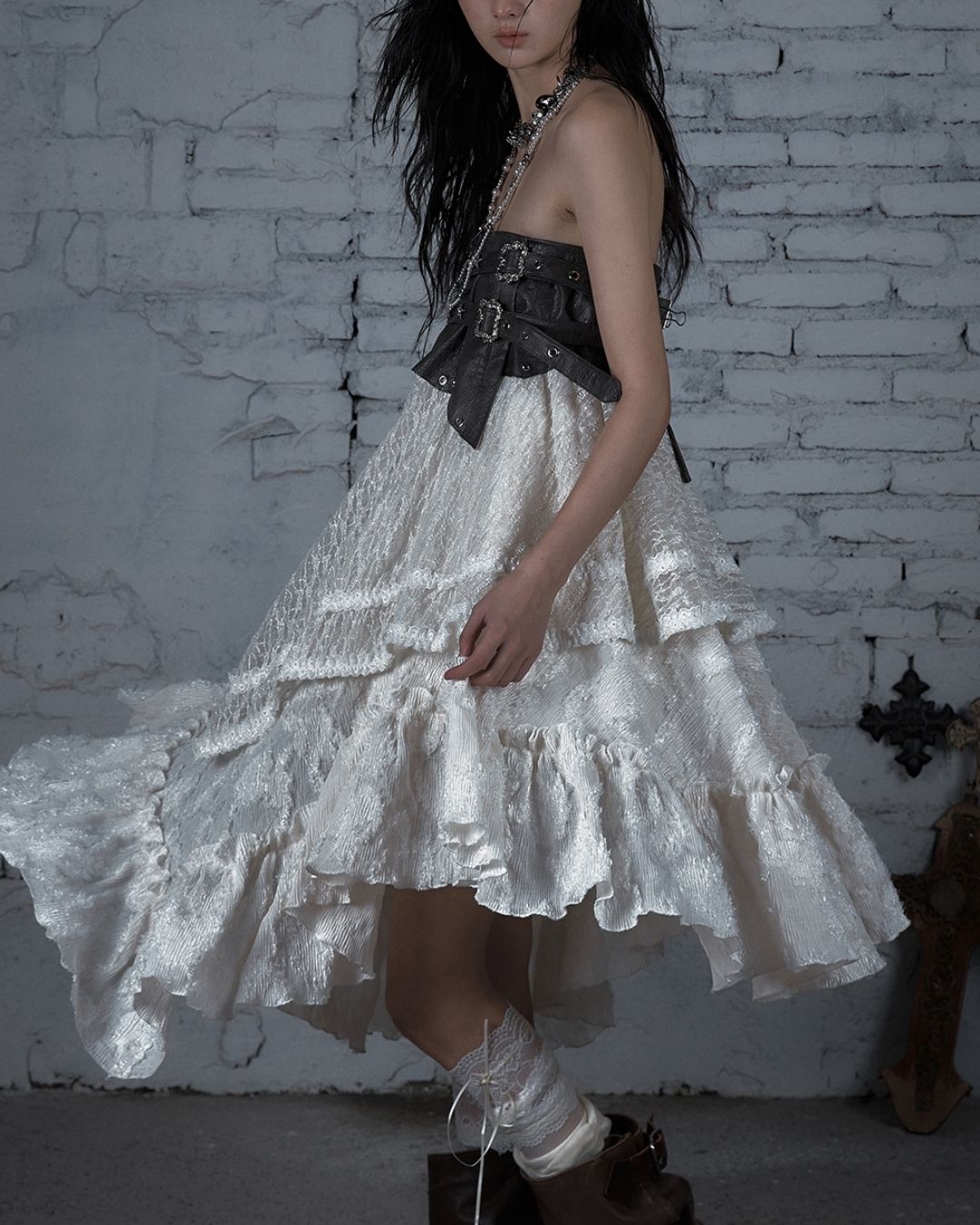 2-way Bare Top Asymmetrical Skirt　BT029