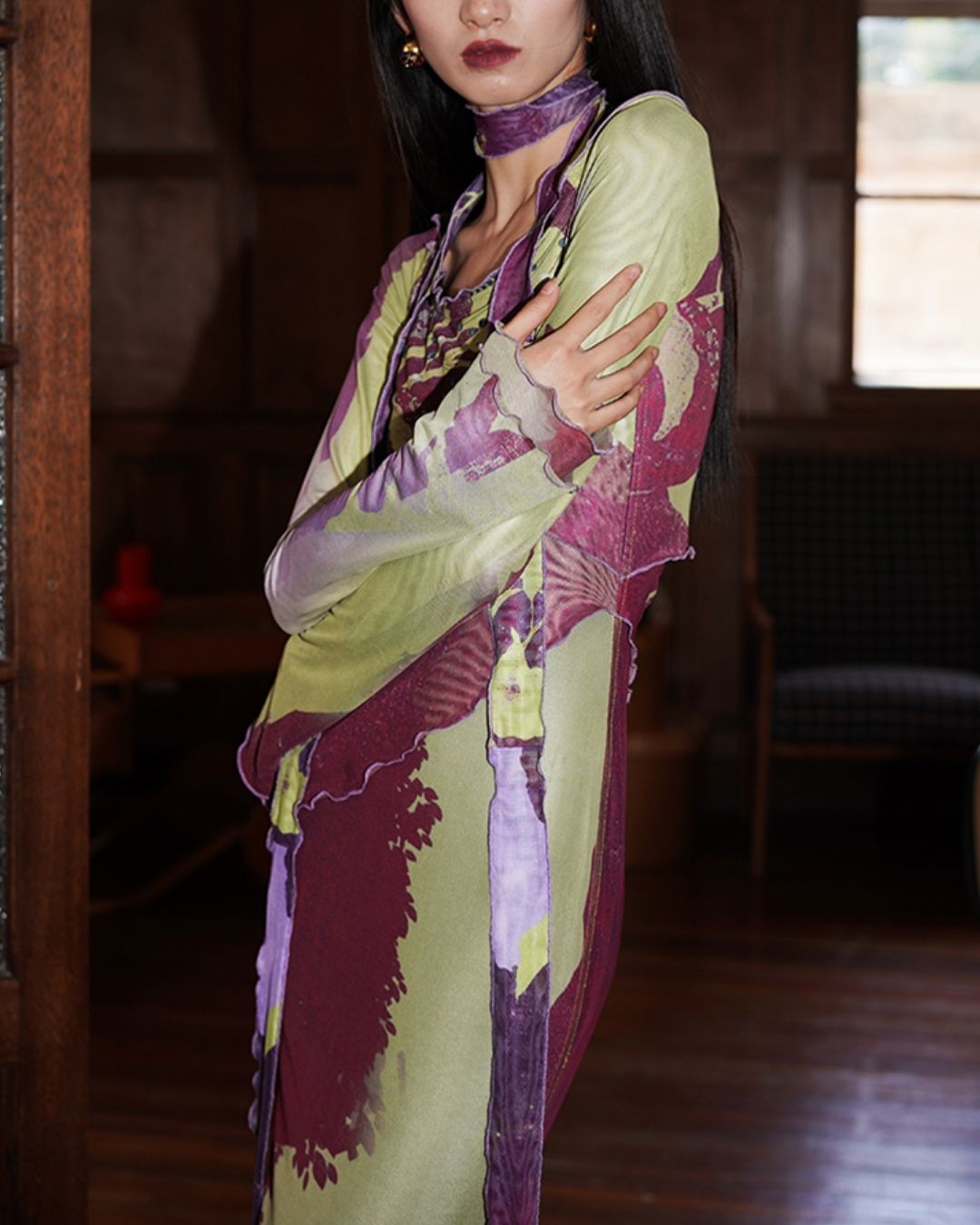 Chinese Mermaid 2-way Long Dress　DR017