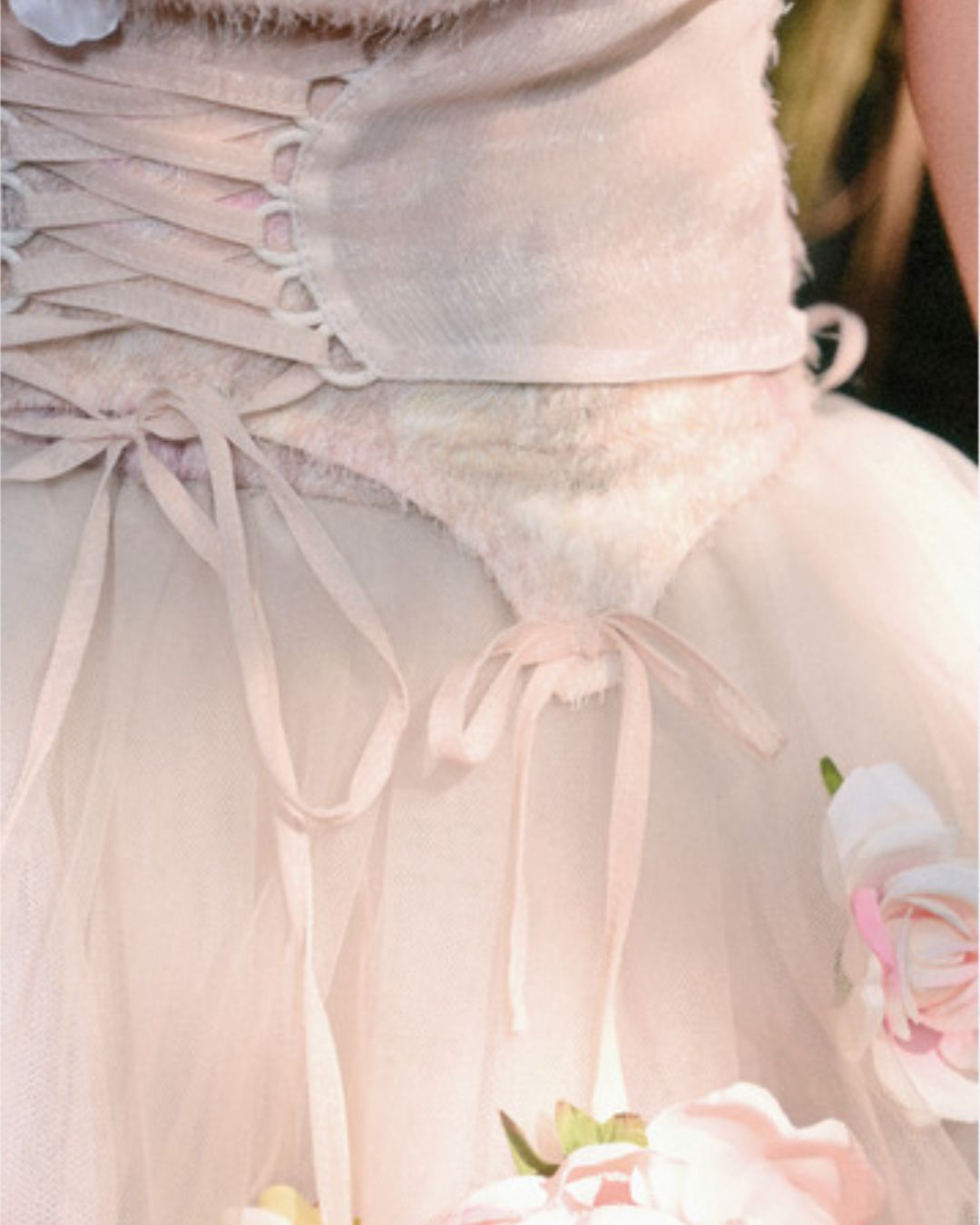 Flower Chiffon Cross Strap Top　TP035