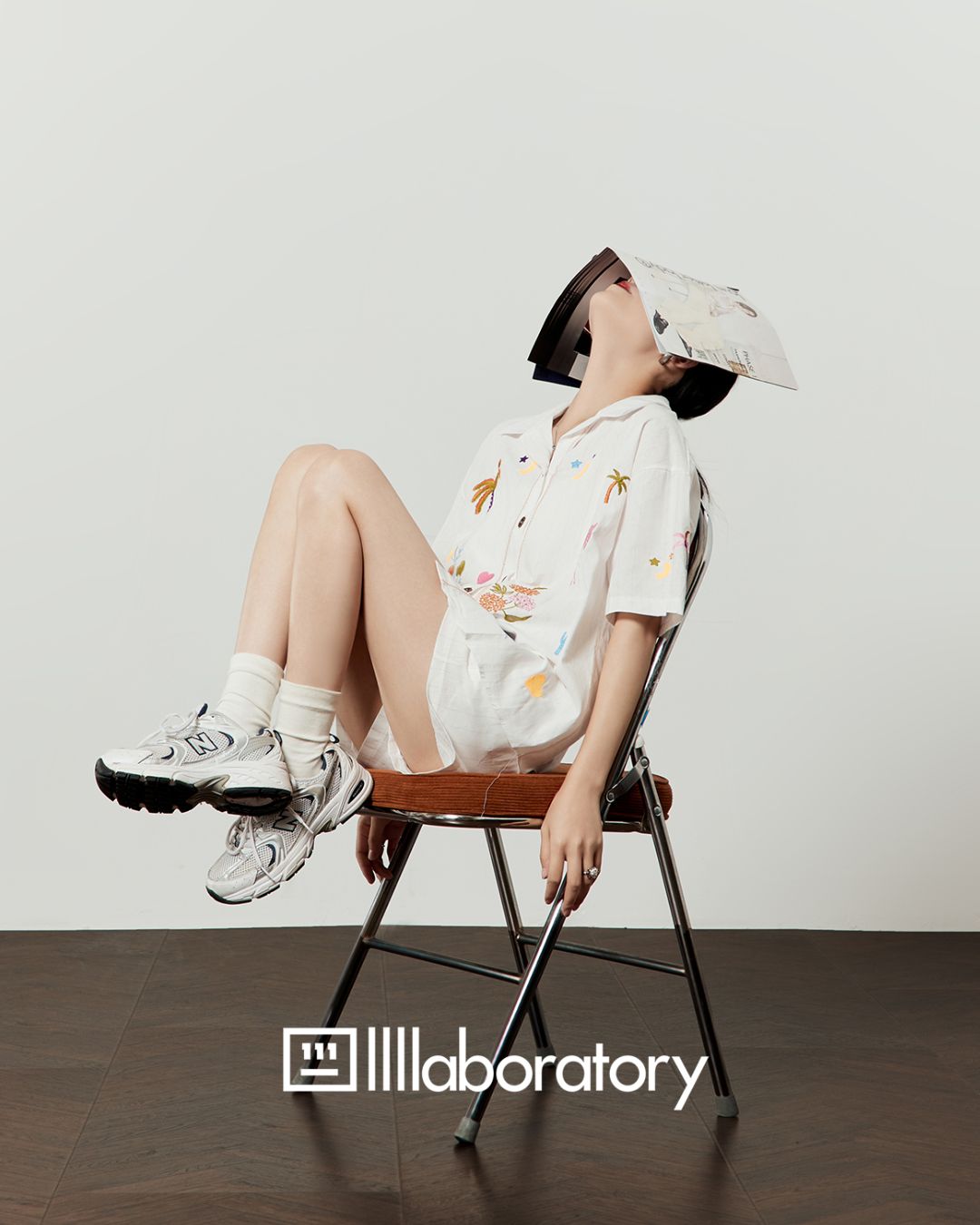 Open Collar Embroidered Shirt　TP059