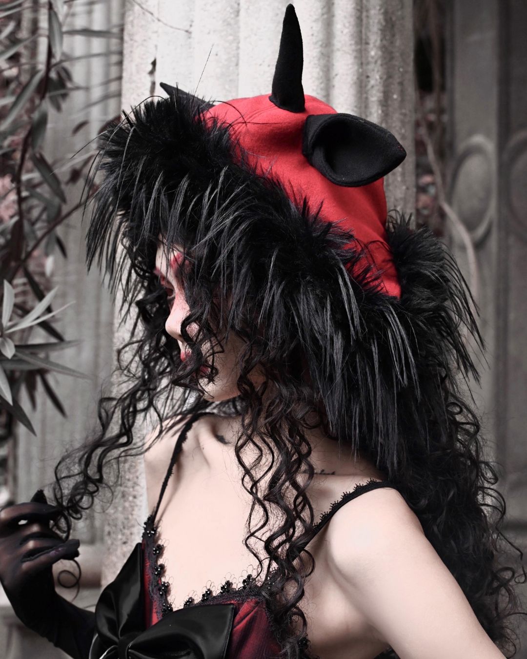 Sheep Horn And Ear Fur Hat　AC008