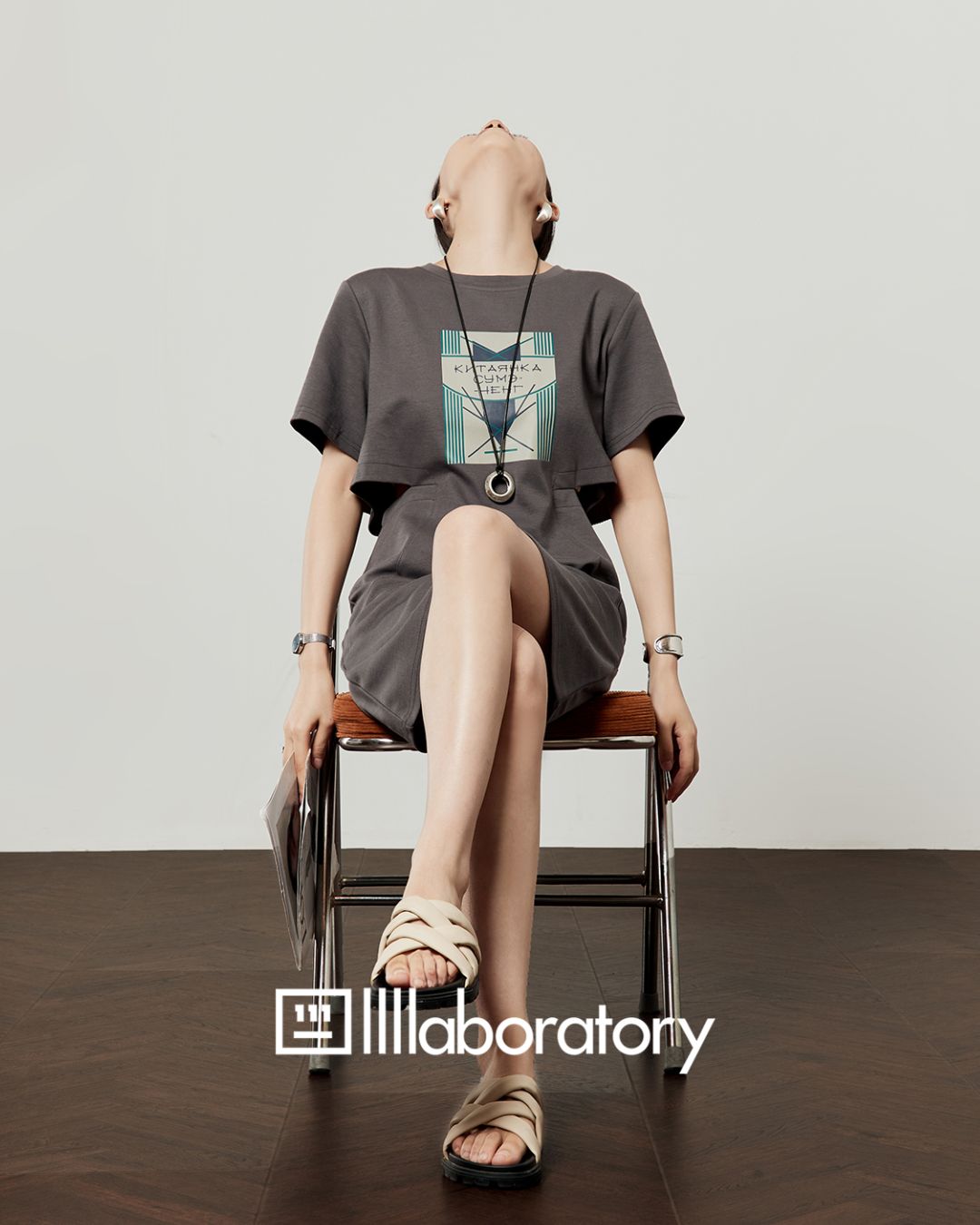 Side-open T-shirt Dress　DR044