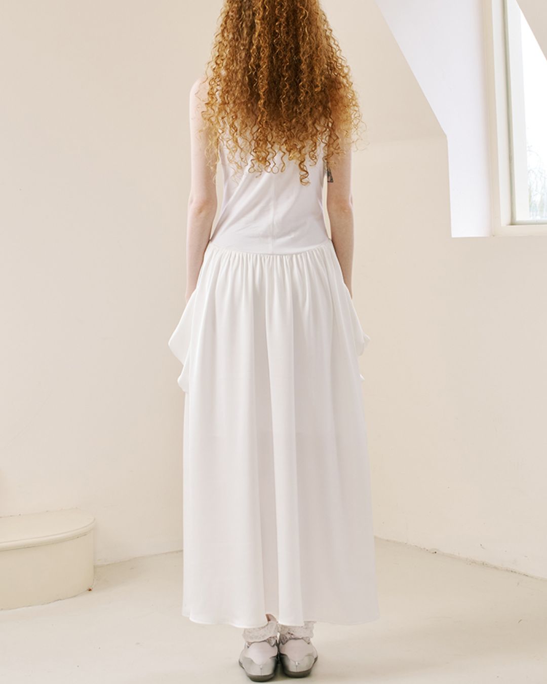 Swallow Embroidery Big Pocket Long Dress　DR036