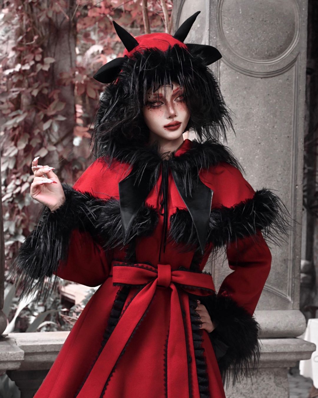 Sheep Horn And Ear Fur Hat　AC008