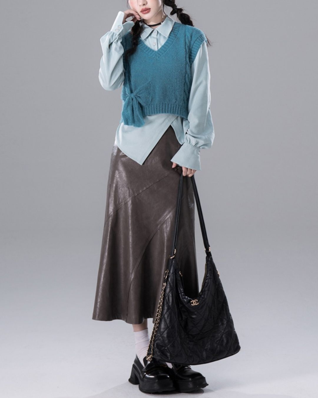 Asymmetrical Wrap Shirt　TP047