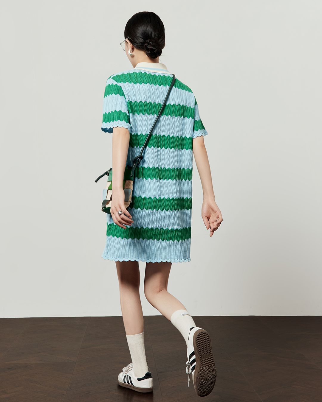 Border Polo Mini Dress　DR049