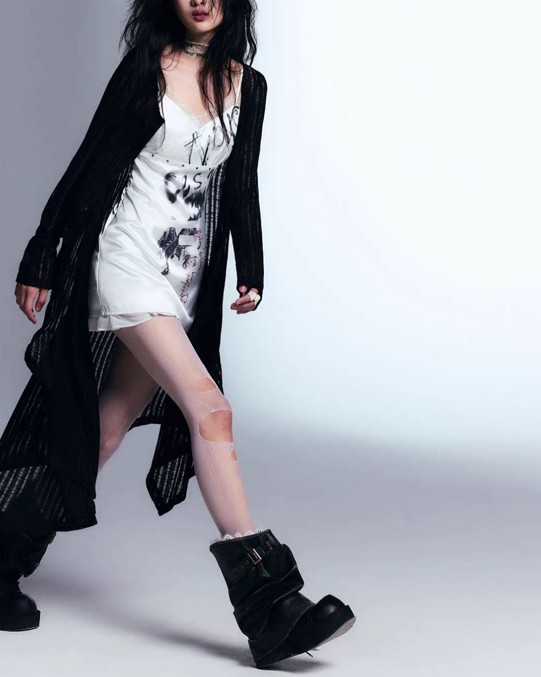 Graphic Print Satin Camisole　TP048