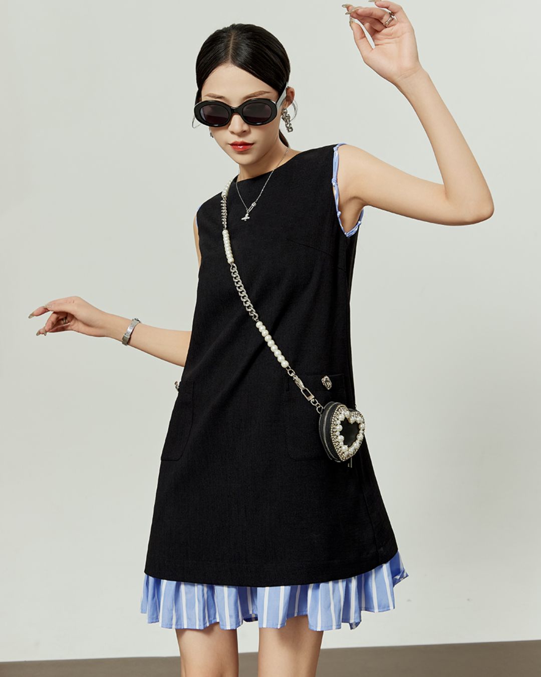 Layered Sleeveless Mini Dress　DR047