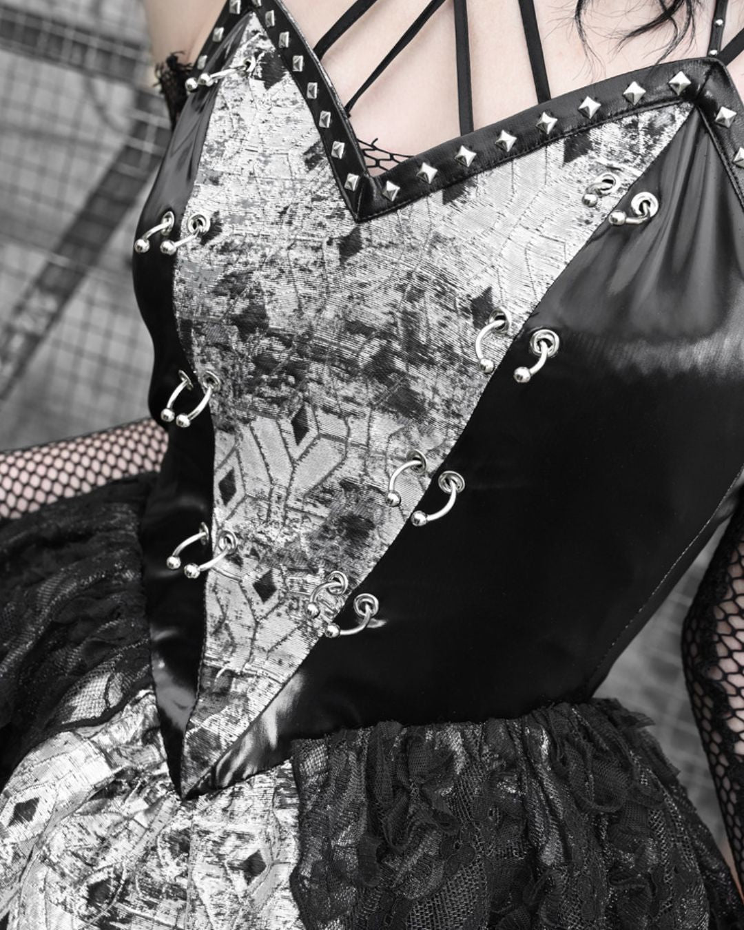 Gothic Draped Dress One-piece　DR012