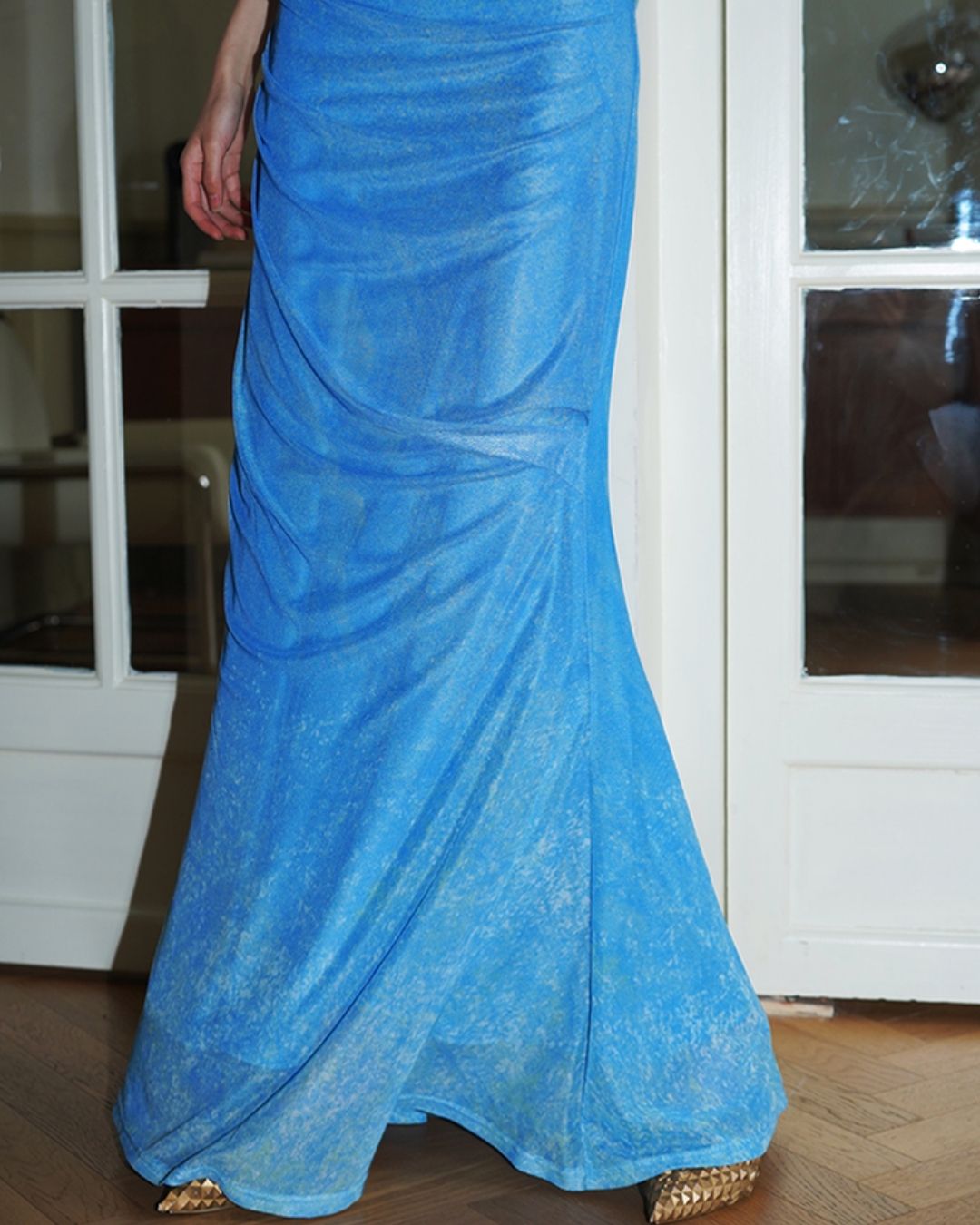 Backless Cross Long Camisole Dress　DR018