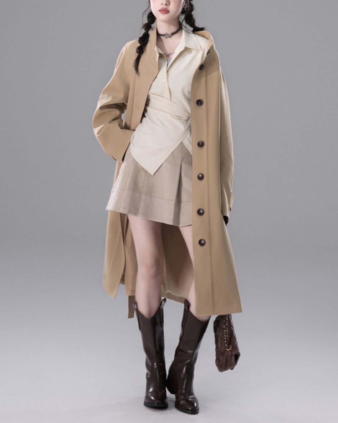 Asymmetrical Wrap Shirt　TP047