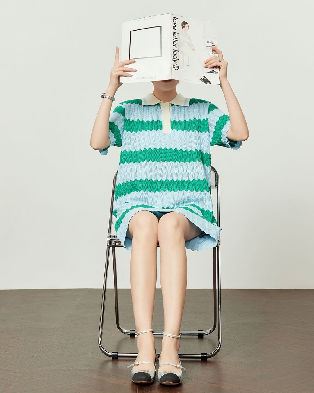 Border Polo Mini Dress　DR049