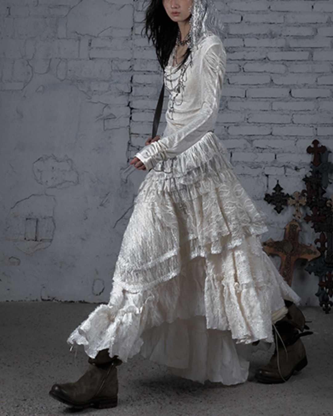 2-way Bare Top Asymmetrical Skirt　BT029