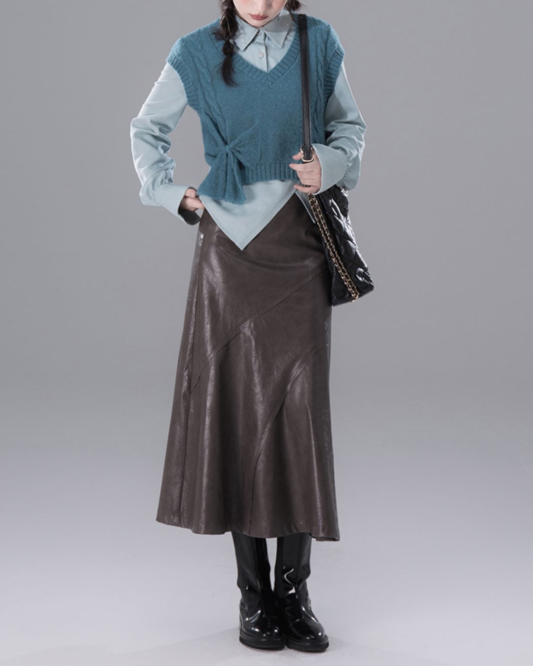 Asymmetrical Wrap Shirt　TP047
