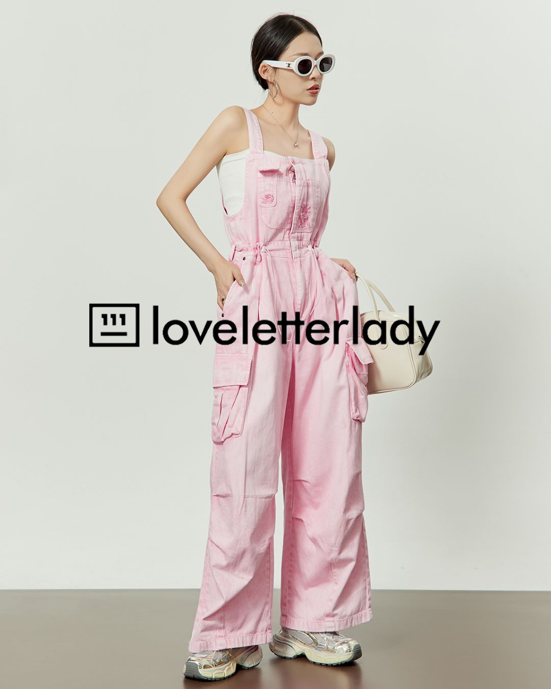 Pink Work Denim Overalls　BT038