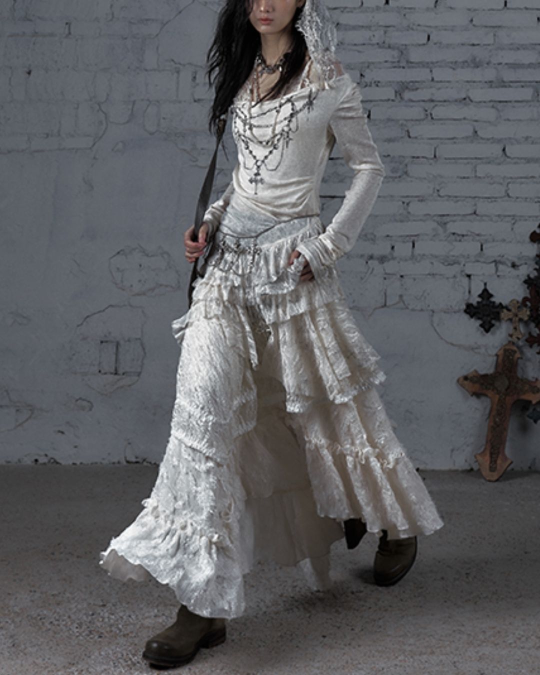 2-way Bare Top Asymmetrical Skirt　BT029