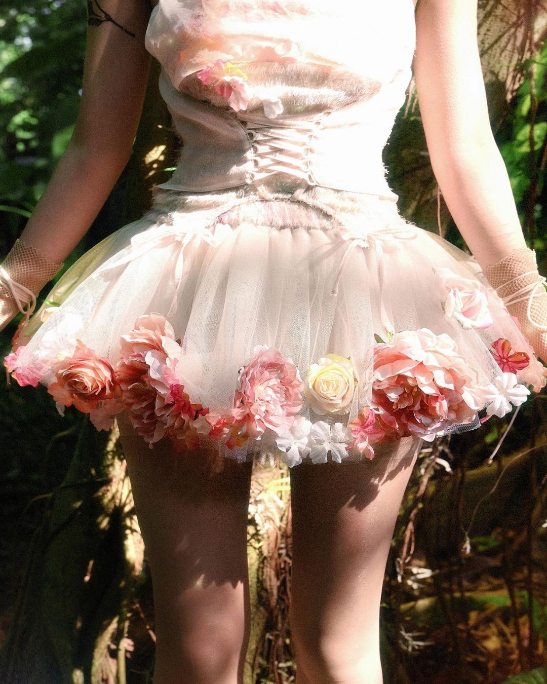 Flower Decoration Tutu Skirt　BT024