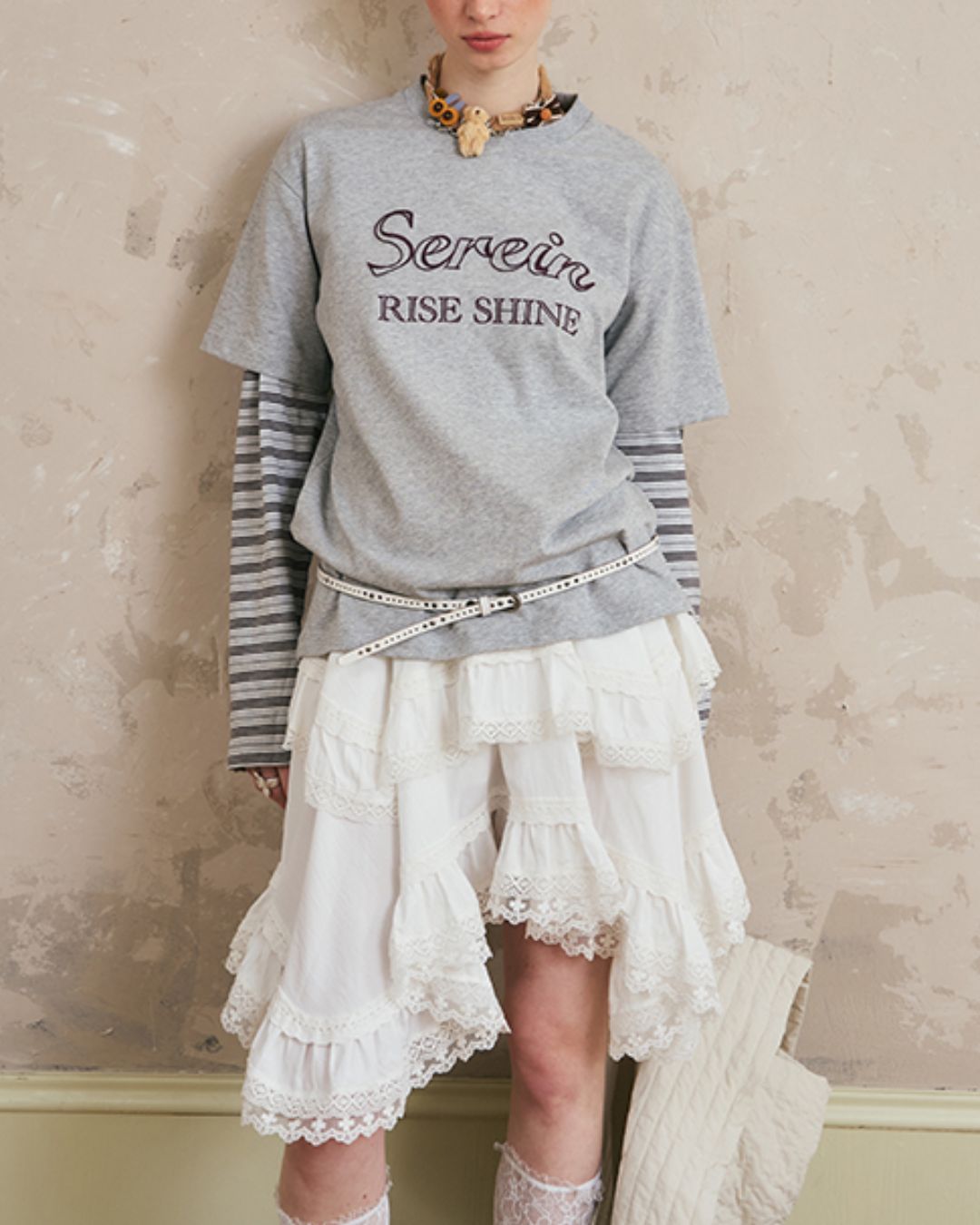 Asymmetrical Lace Skirt　BT027