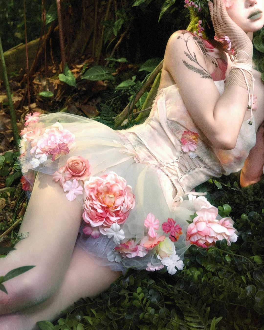 Flower Decoration Tutu Skirt　BT024