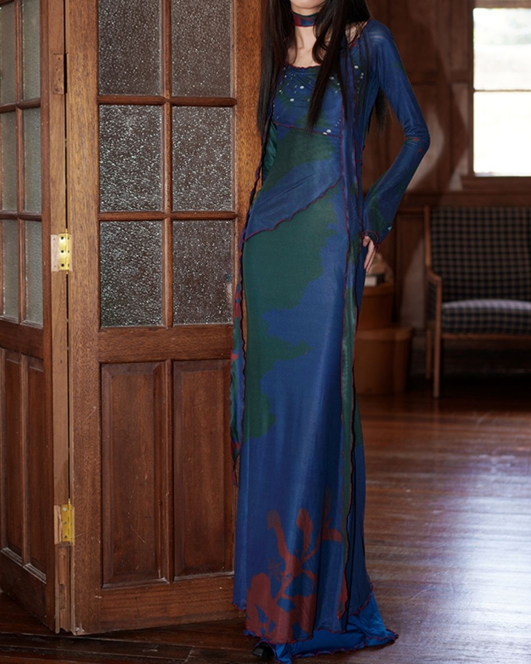 Chinese Mermaid 2-way Long Dress　DR017