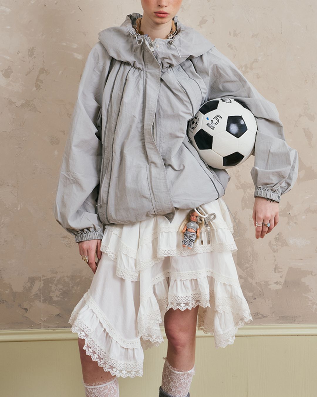 Asymmetrical Lace Skirt　BT027