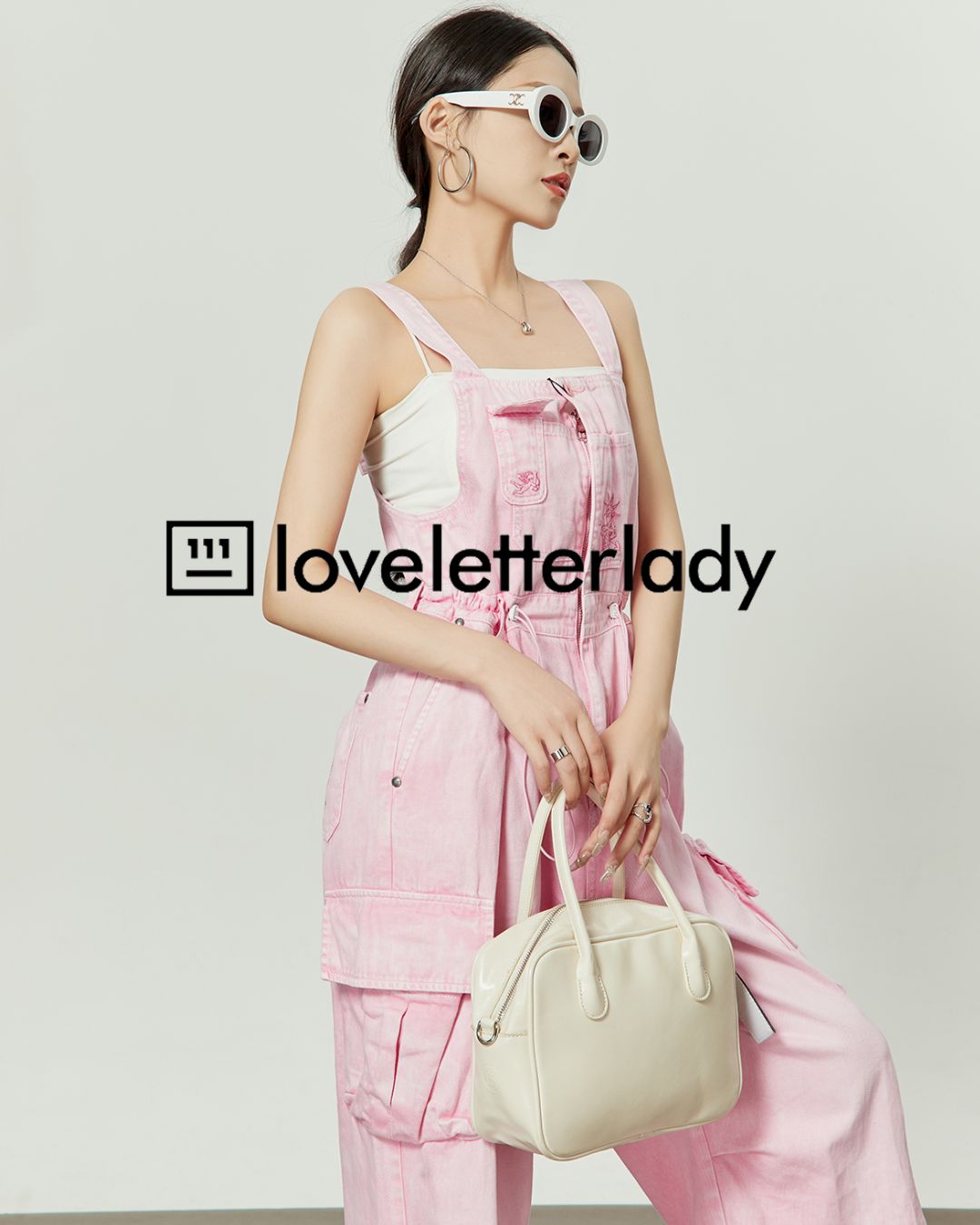 Pink Work Denim Overalls　BT038