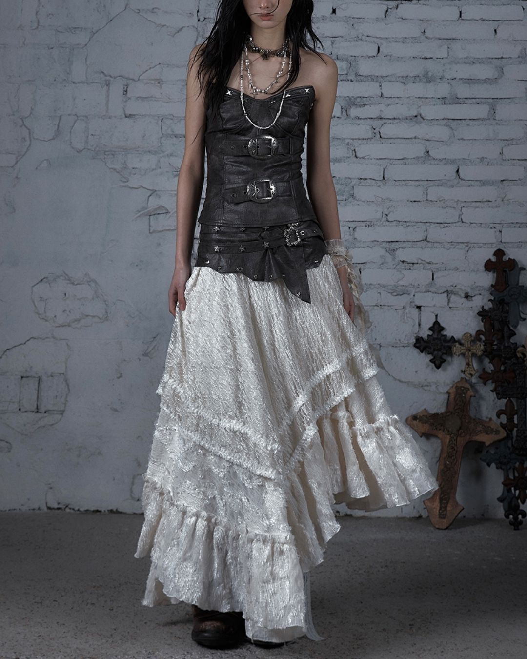 2-way Bare Top Asymmetrical Skirt　BT029