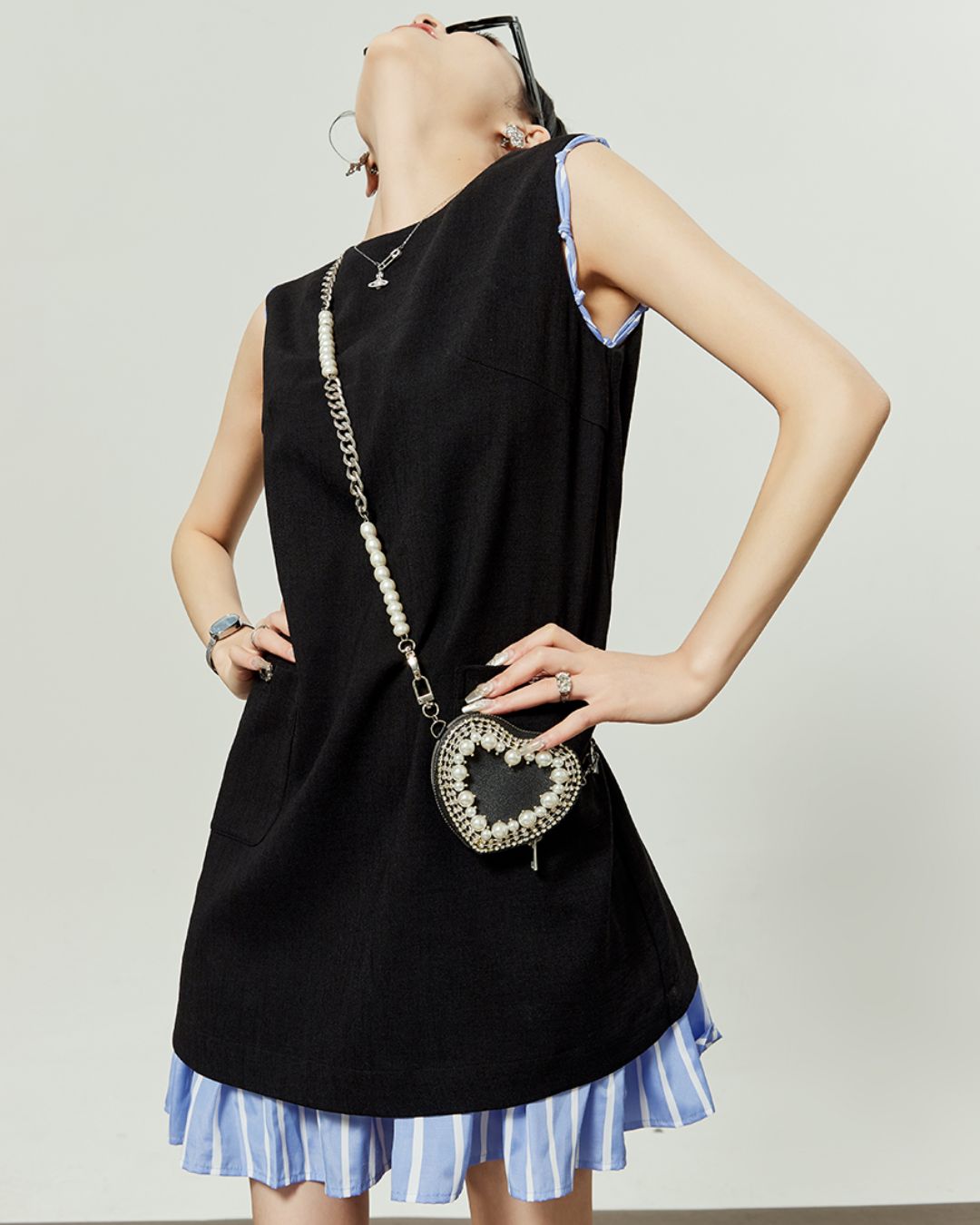 Layered Sleeveless Mini Dress　DR047