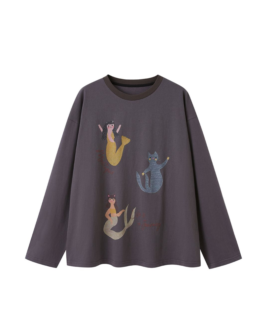 Mermaid Cat Long Sleeve T-shirt　TP039