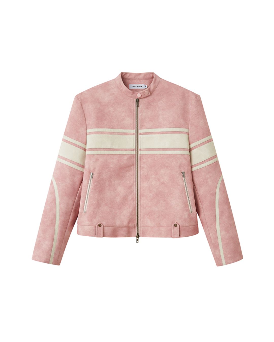 Pink Leather Riders Jacket　OT002