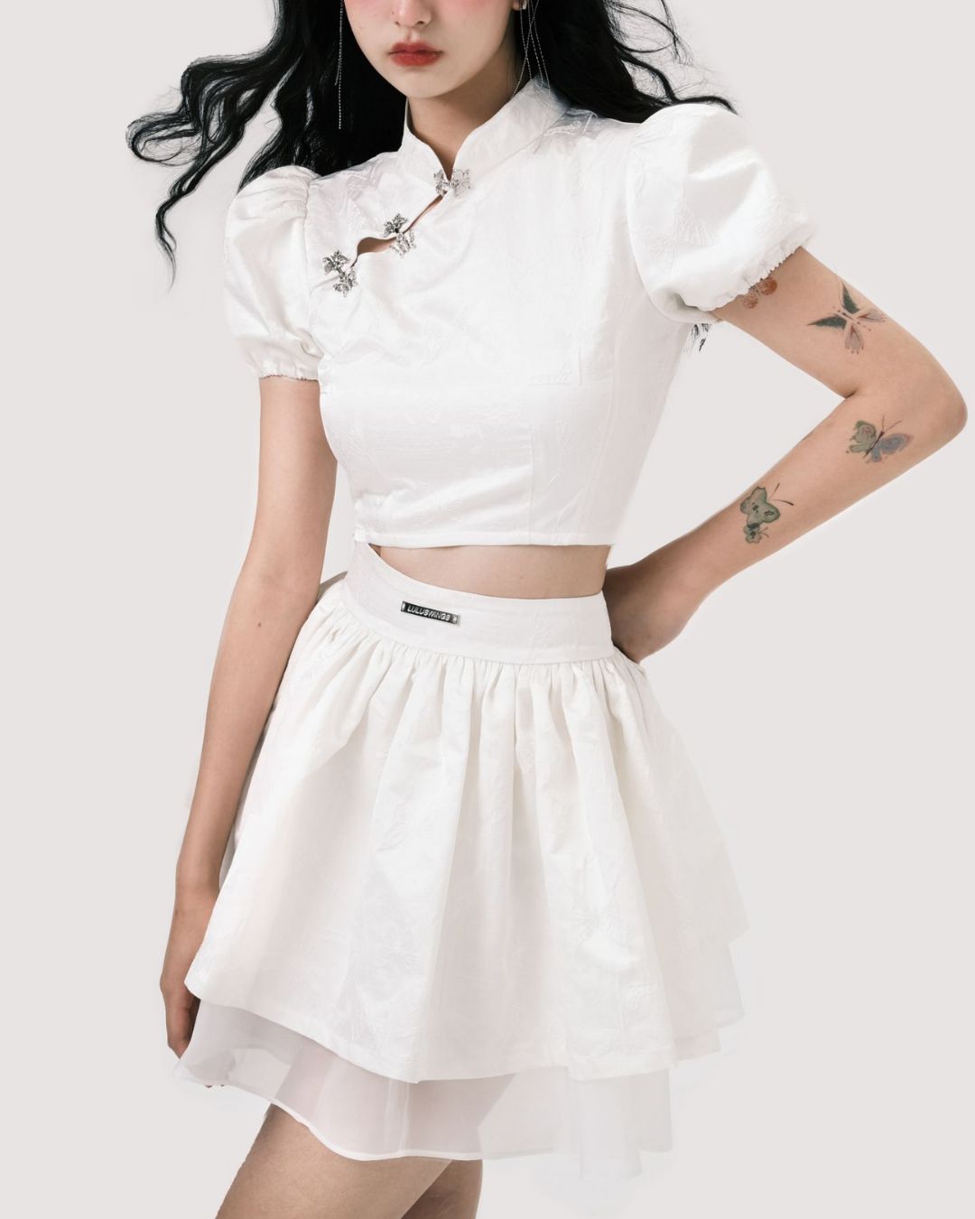 Chinese Butterfly Flare Mini Skirt　BT017