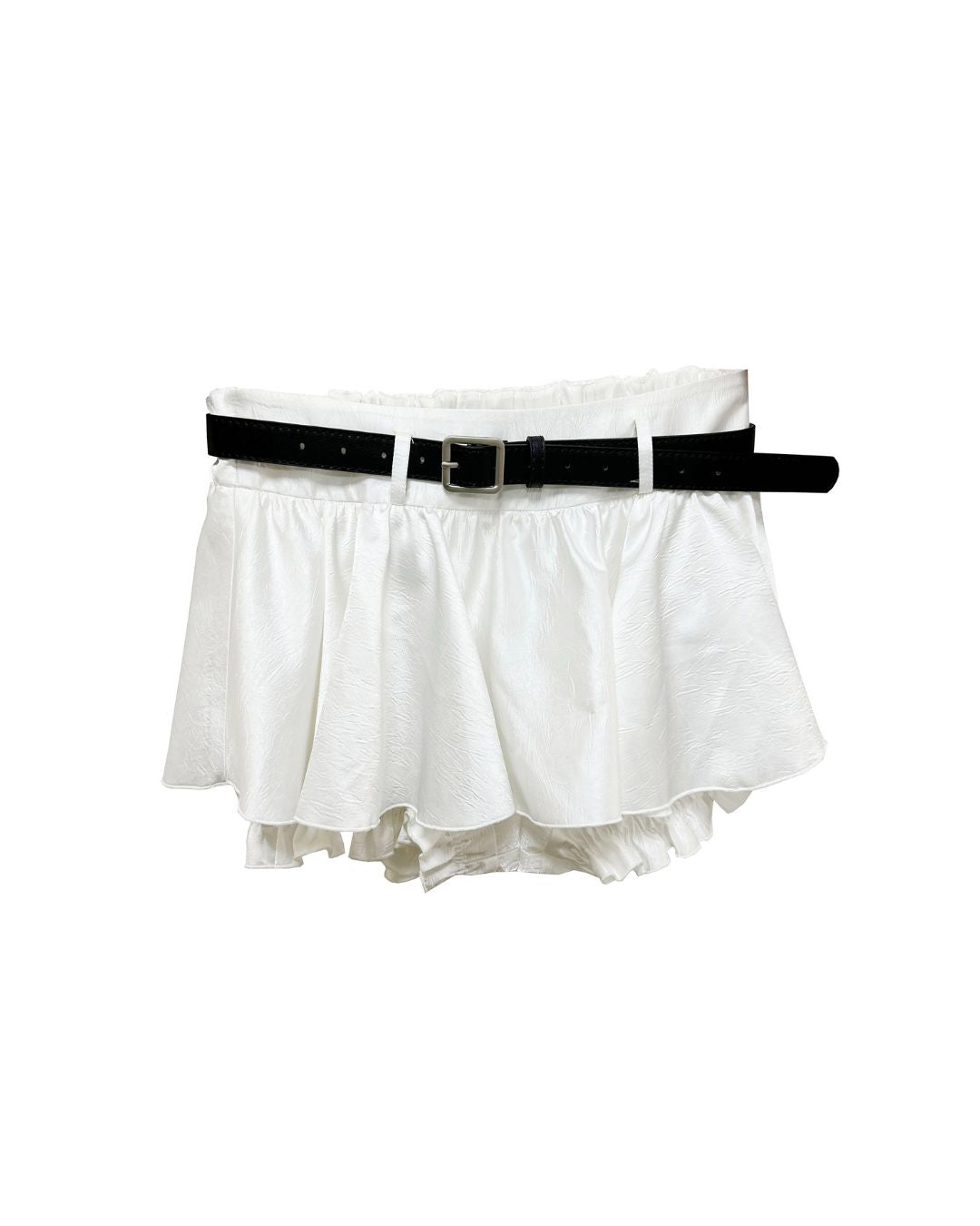 Belt Decoration Mini Frill Skirt Pants　BT008