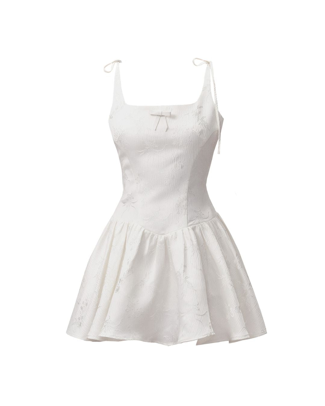 Jacquard Ribbon Camisole Mini Dress　DR022