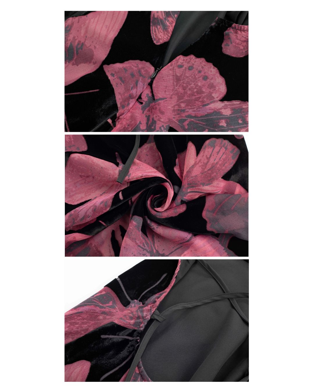 Velvet Butterfly Backless Dress　DR007