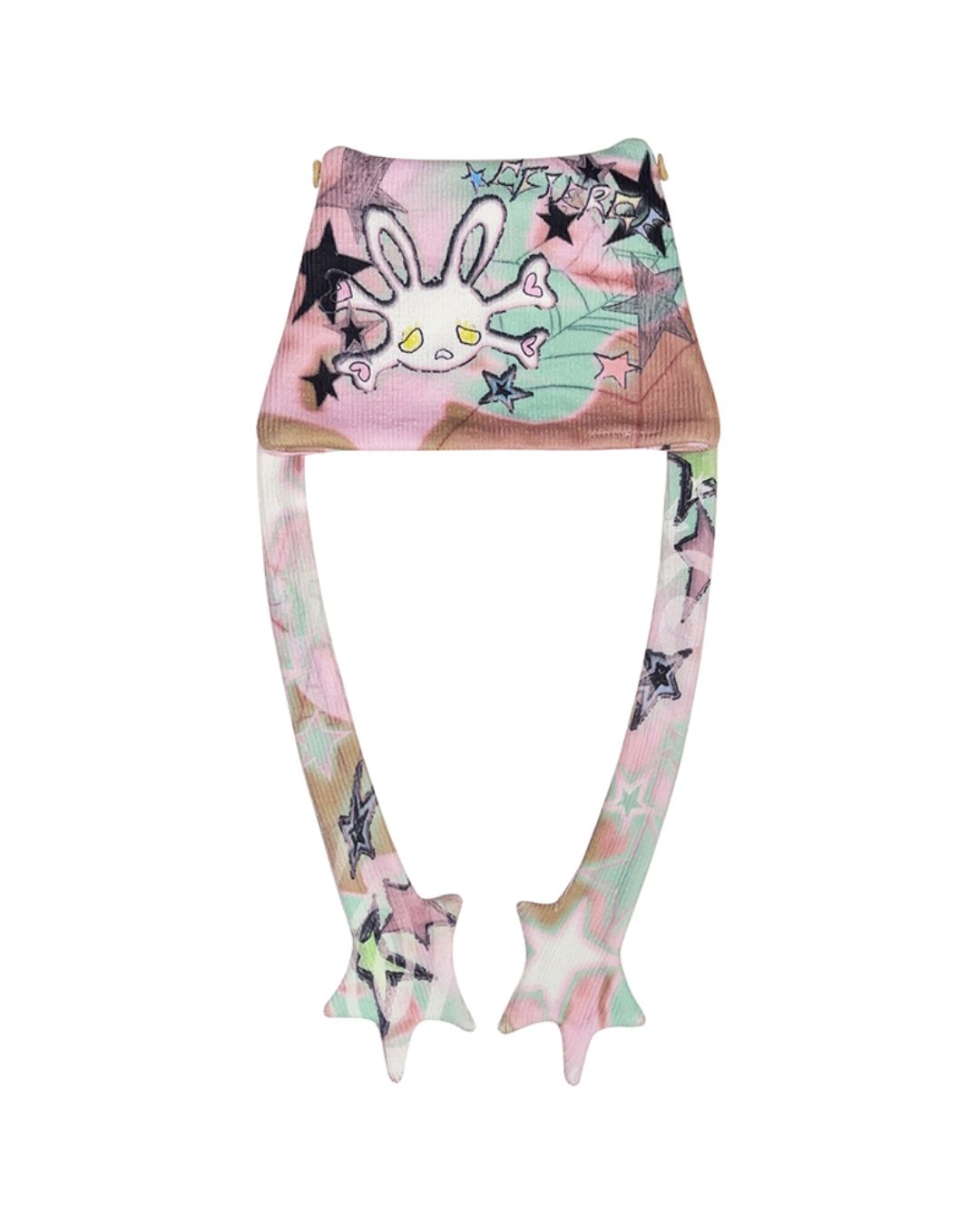 Rabbit Skull Print Knit Hat　AC006