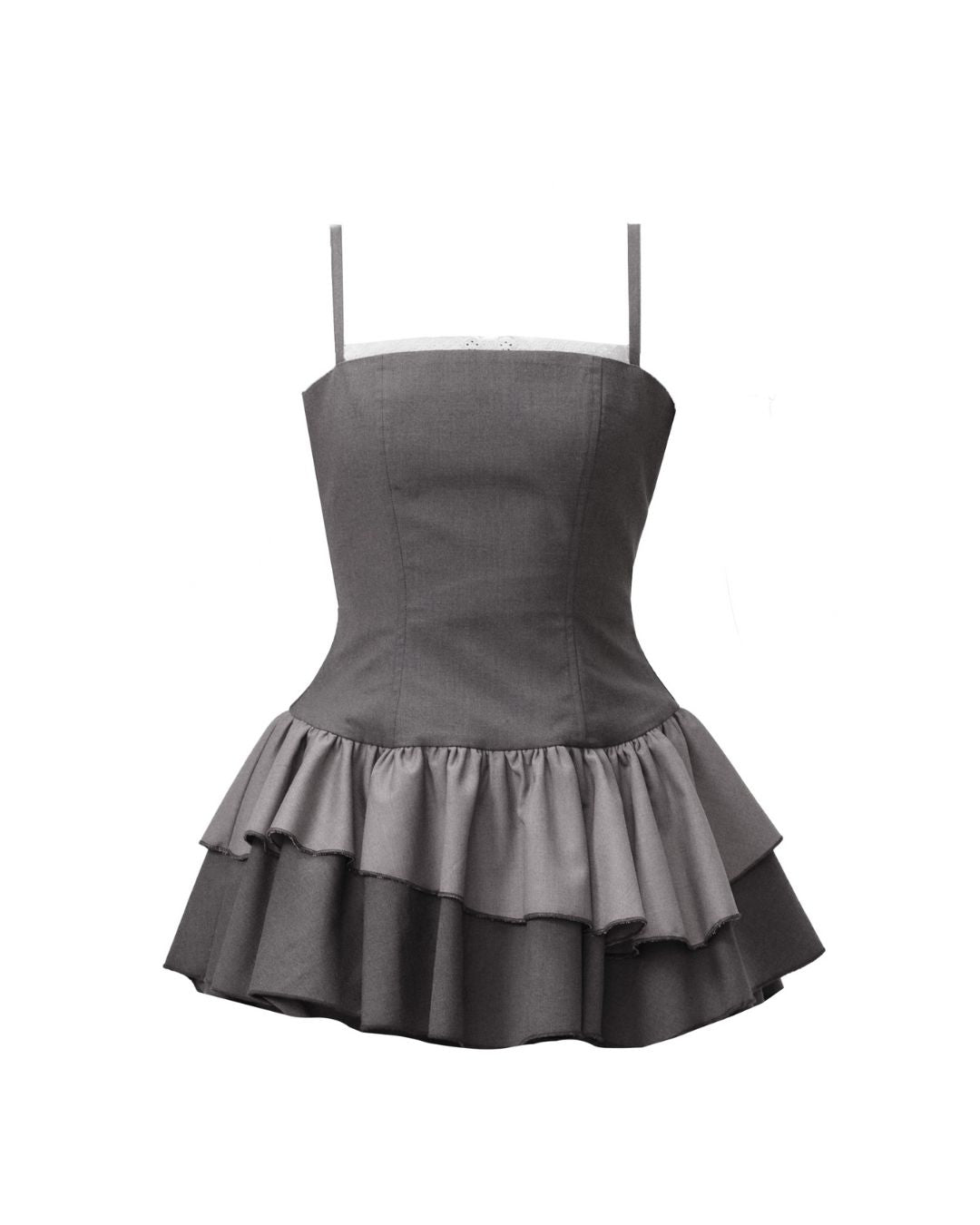 Tiered Frill Mini Dress　DR020