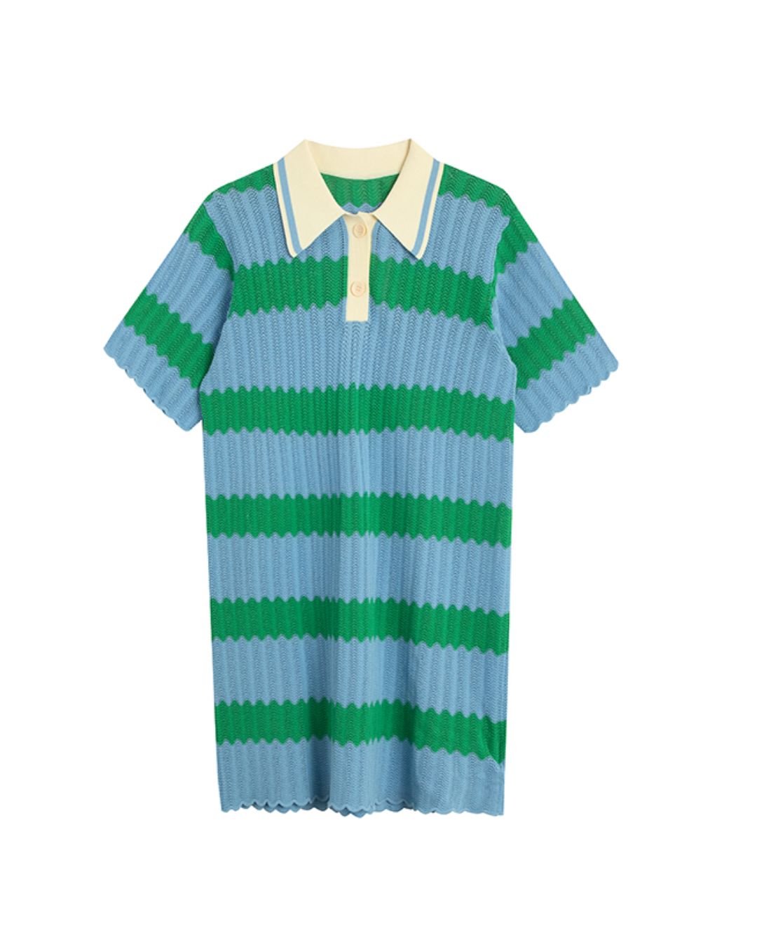 Border Polo Mini Dress　DR049