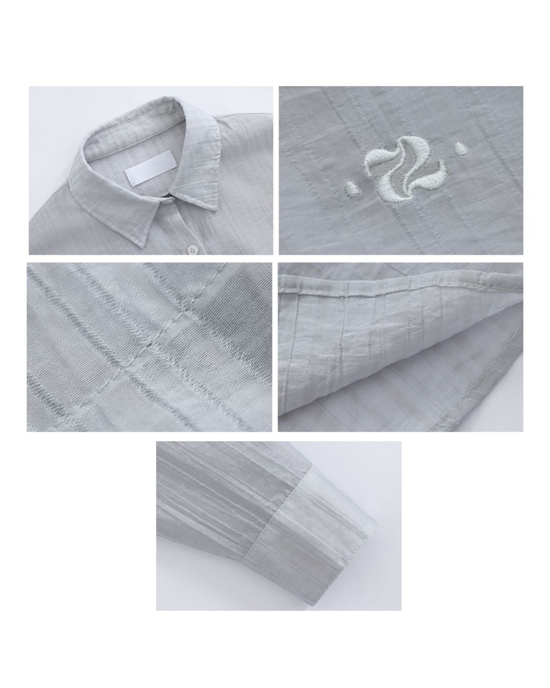 Sheer Long Sleeve Set-up Shirt　TP054