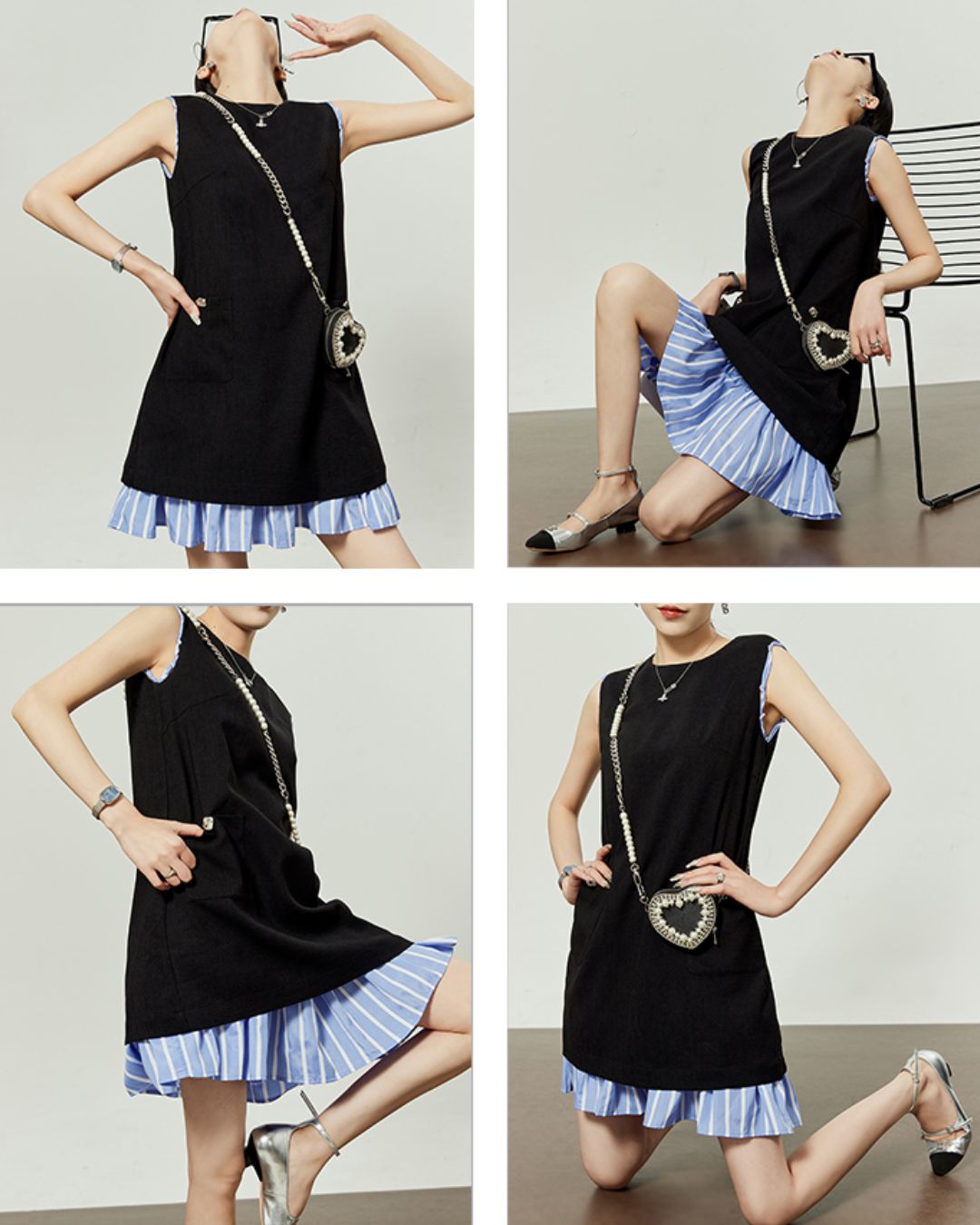 Layered Sleeveless Mini Dress　DR047