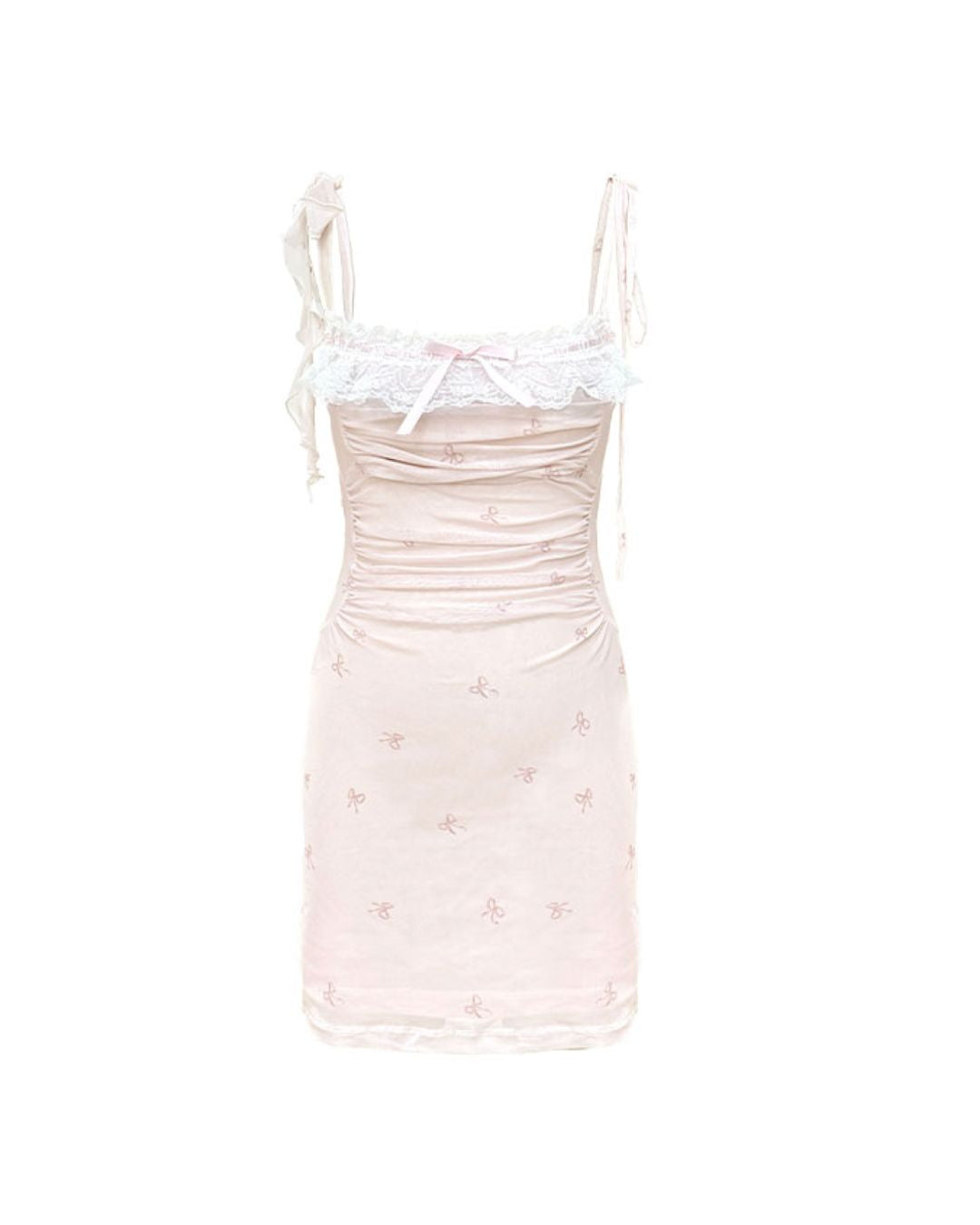 Pastel Ribbon Pattern Lace Dress　DR024