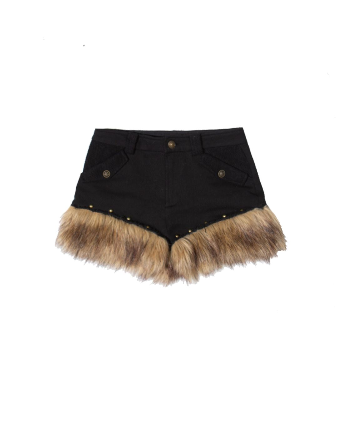 Fur Elegant Rivet Short-Pants　BT012