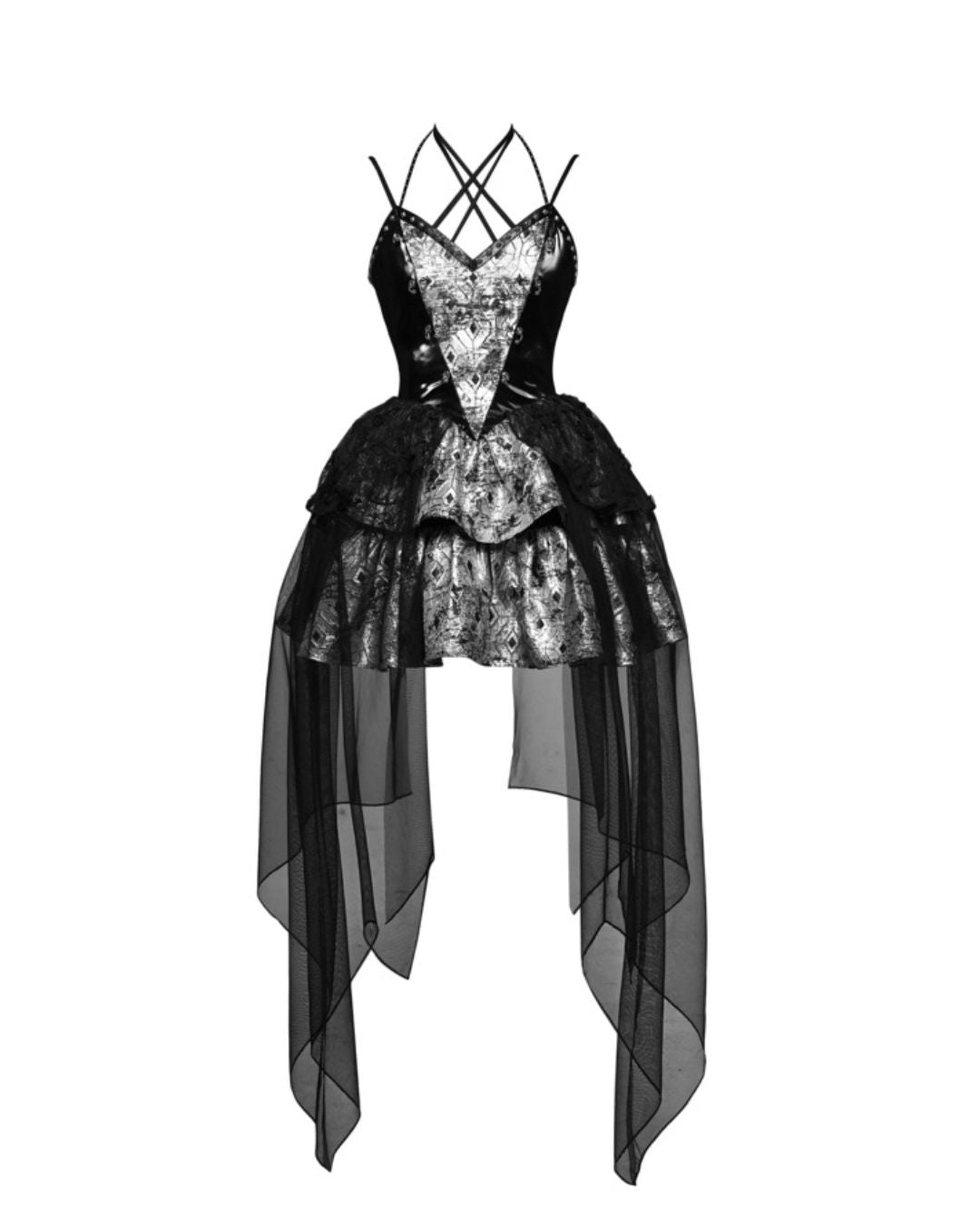 Gothic Draped Dress One-piece　DR012