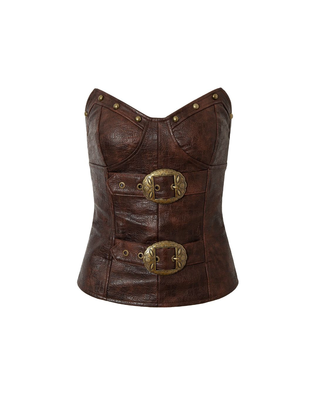 Metal Belt Leather Tube Top　TP045