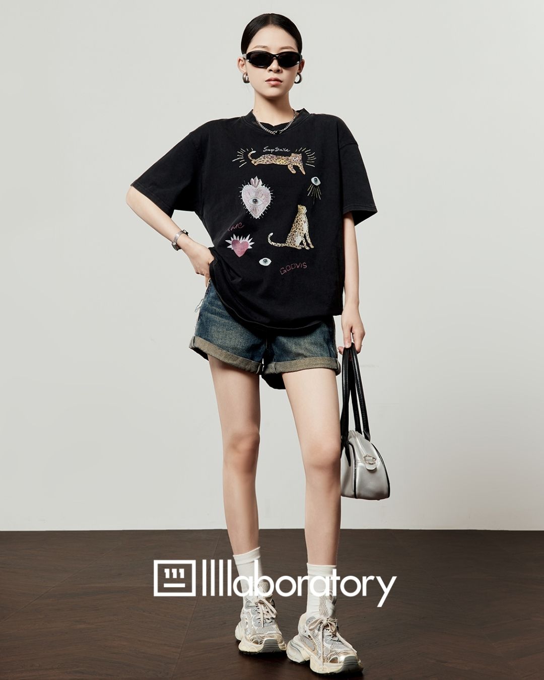 Multi-print Oversized T-shirt　TP057