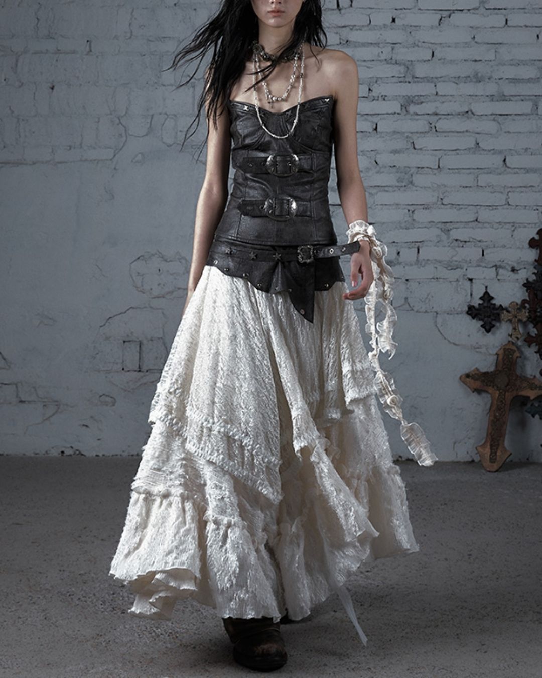 2-way Bare Top Asymmetrical Skirt　BT029