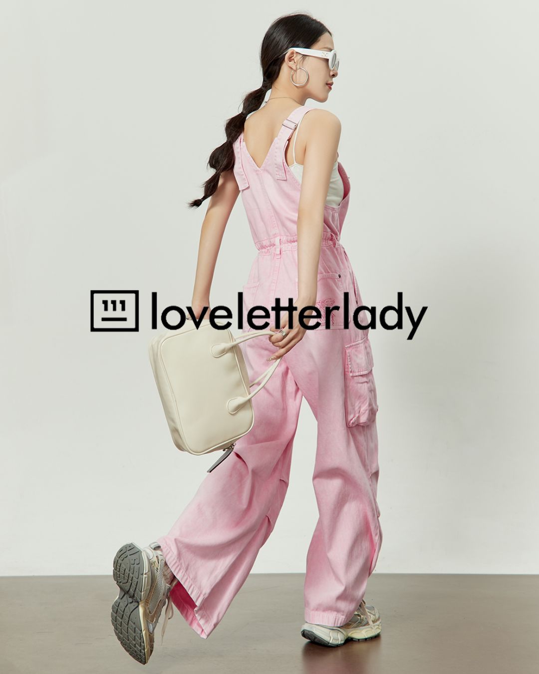 Pink Work Denim Overalls　BT038