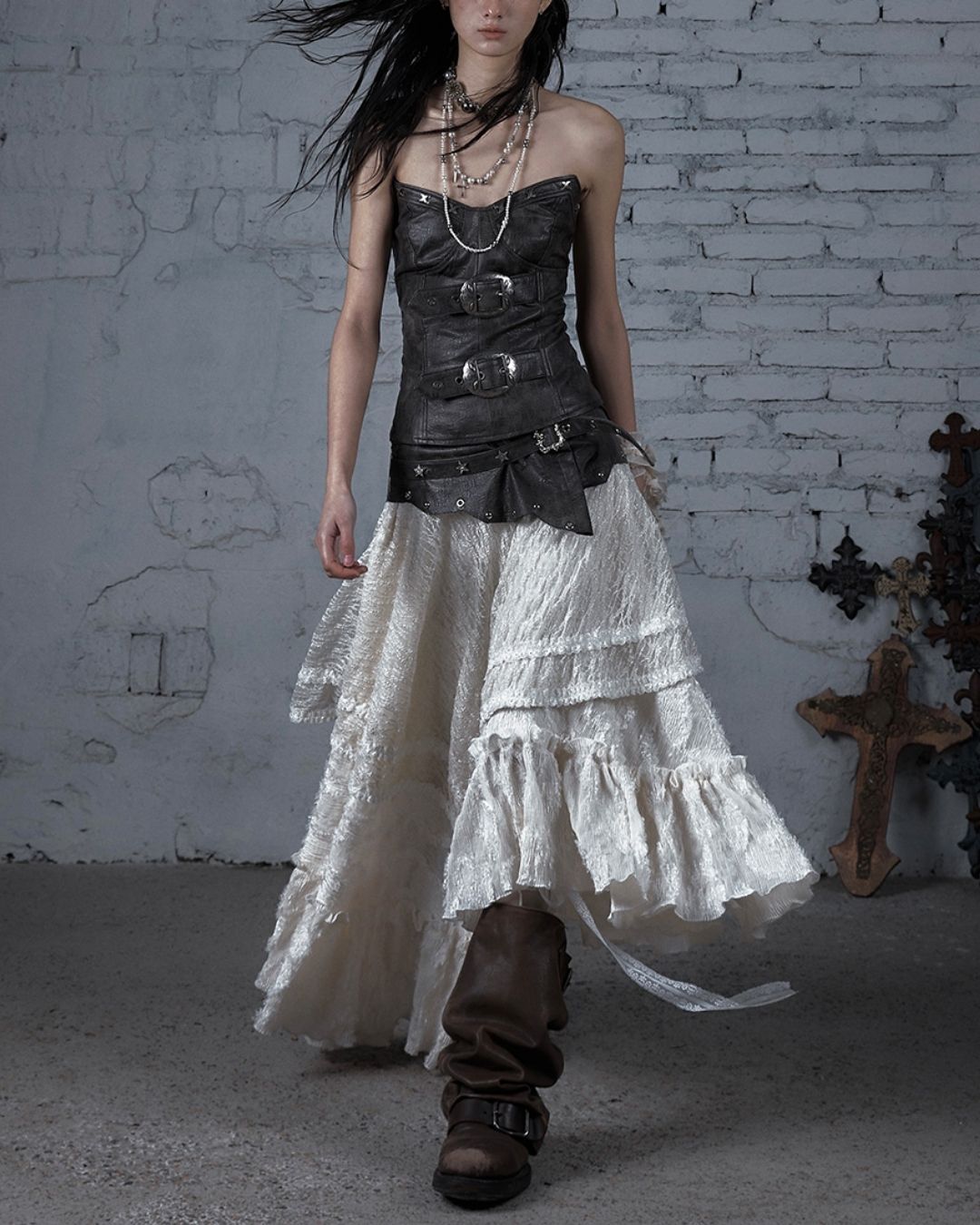 2-way Bare Top Asymmetrical Skirt　BT029